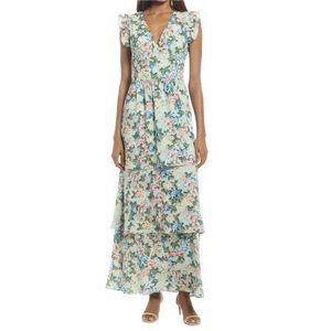 Fourteenth Place V-neck Tiered Dress